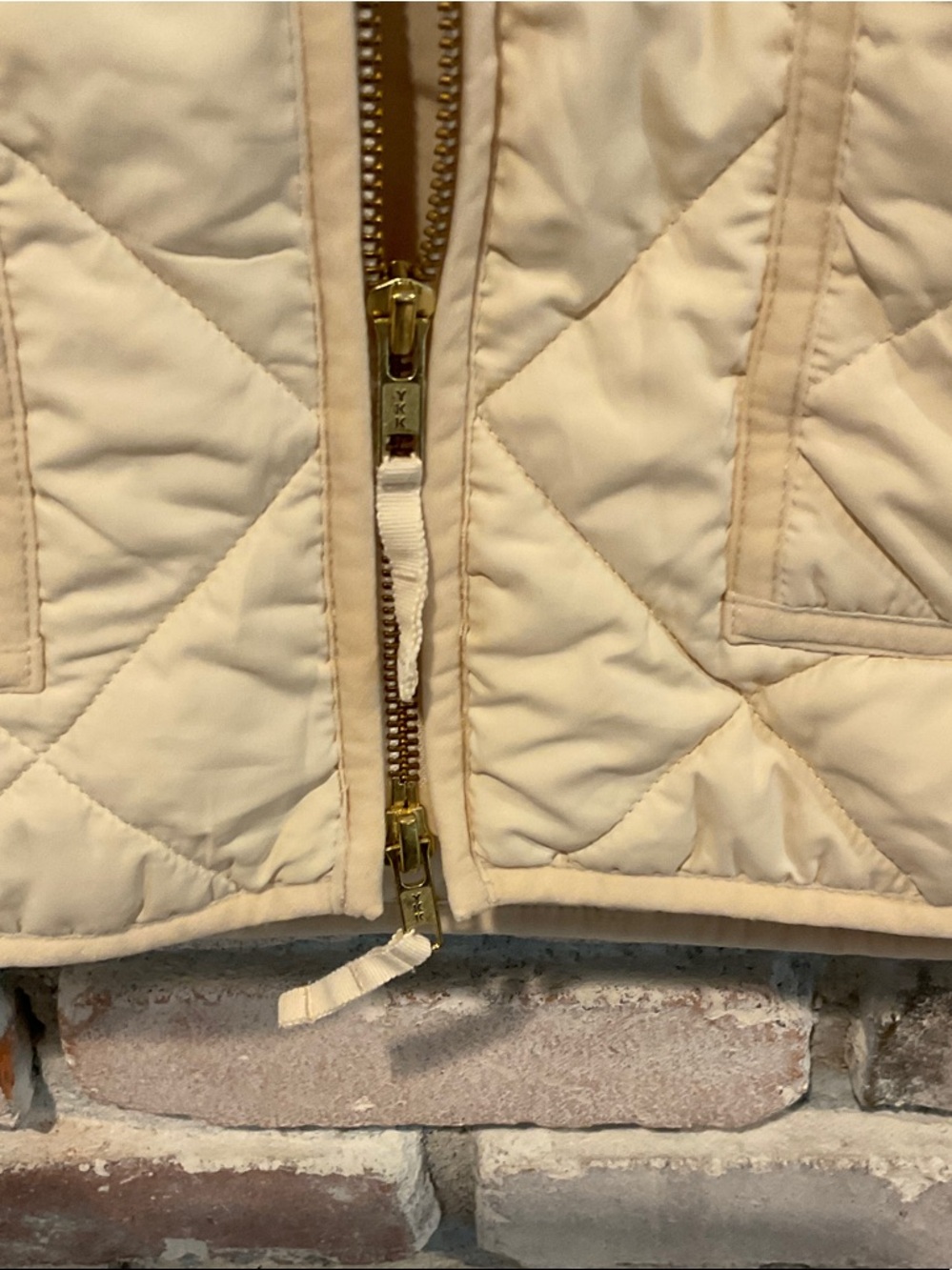 J. Crew Quilted Puffer Vest in Light Cream - Picture 3 of 4
